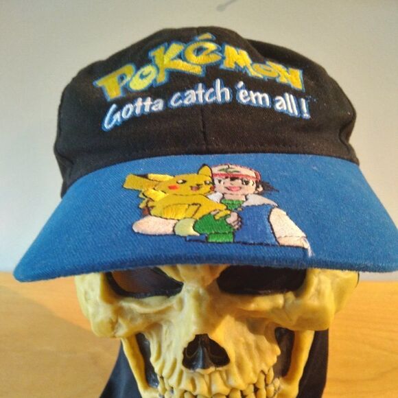 Vintage Nintendo Pokemon Catch 'Em All Strap Back Hat Youth - Picture 1 of 9